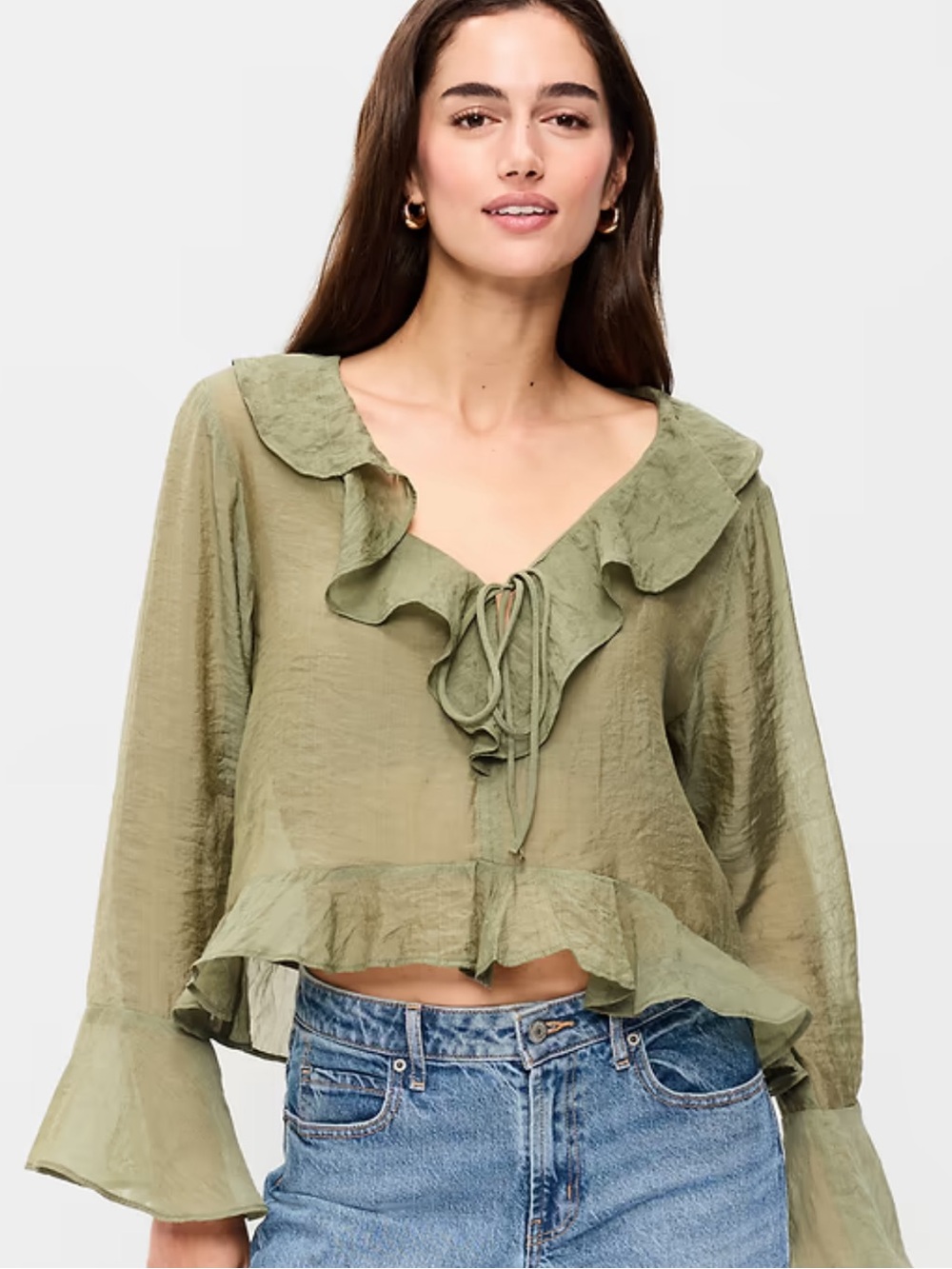 Old Navy Bell-Sleeve Ruffle Top